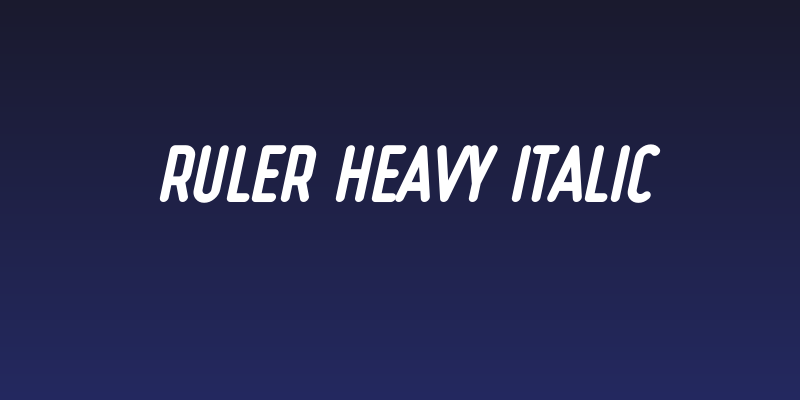Ruler Heavy Italic Social Header