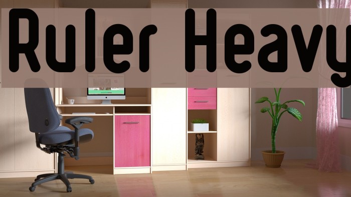 Ruler Heavy Font examples