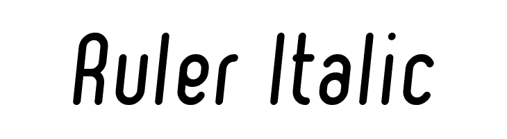 Ruler Italic  免费字体下载