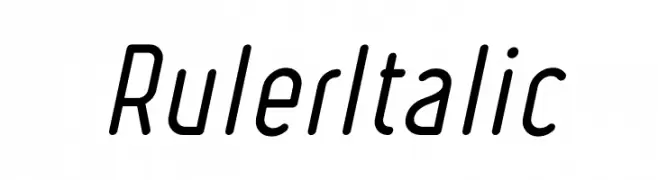Ruler Italic  Скачать бесплатные шрифты