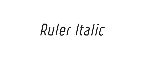 Ruler Italic Logo
