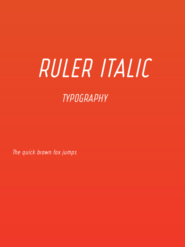 Ruler Italic Poster