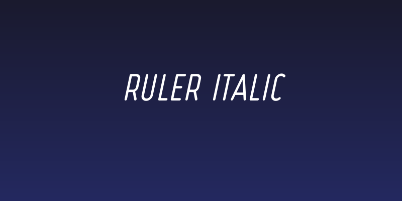 Ruler Italic Social Header