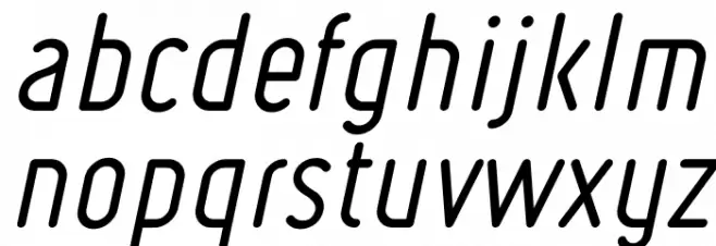 Ruler Italic フォント 小文字