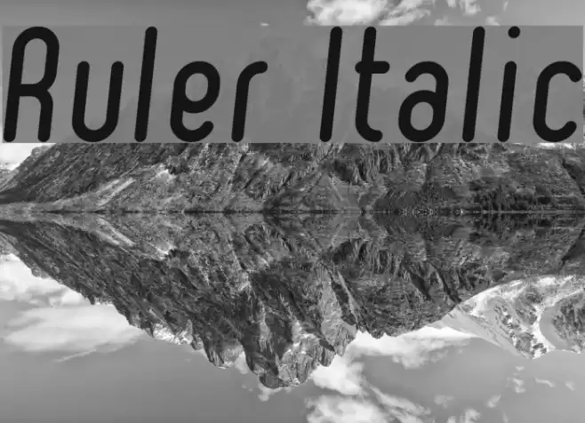 Ruler Italic Font examples