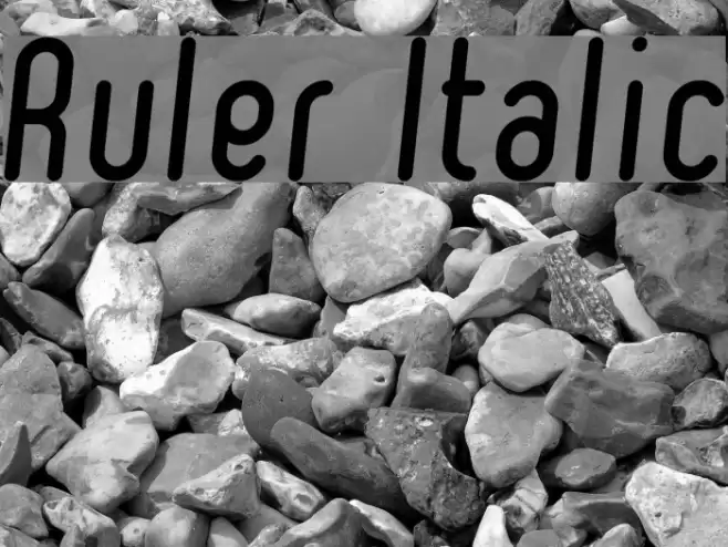 Ruler Italic Font examples