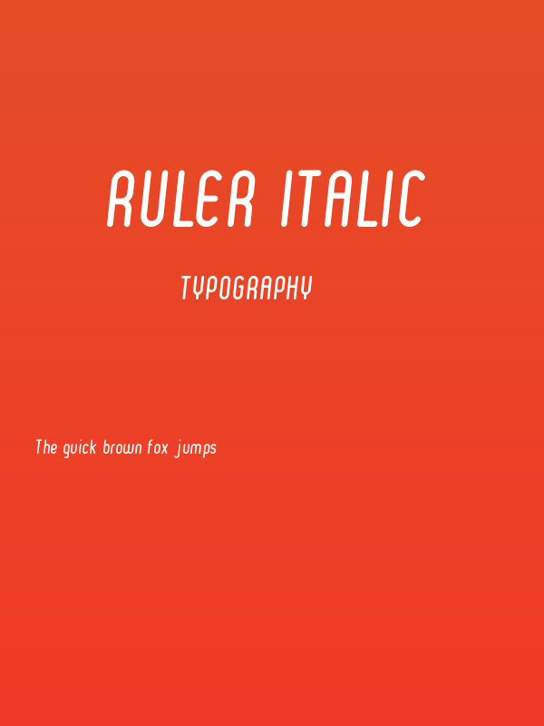 Ruler Italic Poster