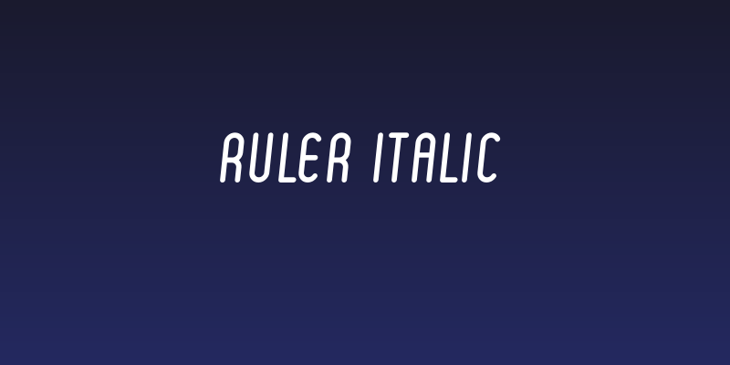 Ruler Italic Social Header