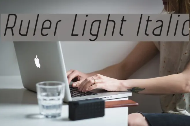 Ruler Light Italic Example 1