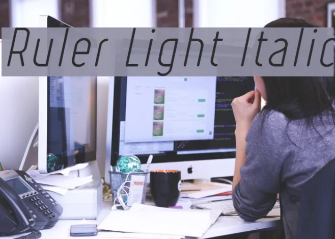 Ruler Light Italic Example 3