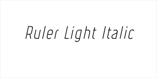 Ruler Light Italic Logo