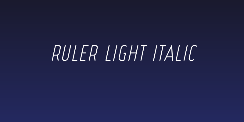 Ruler Light Italic Social Header