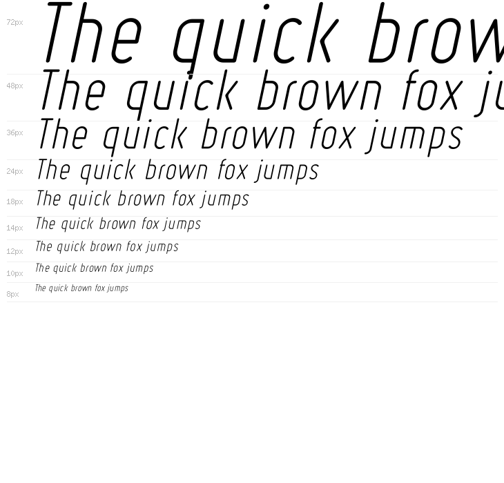 Ruler Light Italic Waterfall