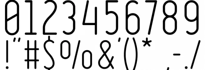 Ruler Light Font OTHER CHARS