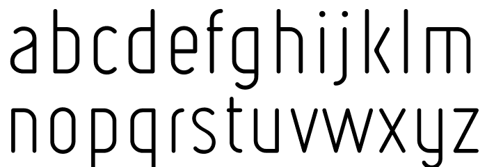 Ruler Light Font LOWERCASE