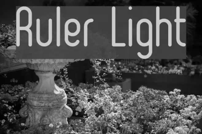 Ruler Light Font examples