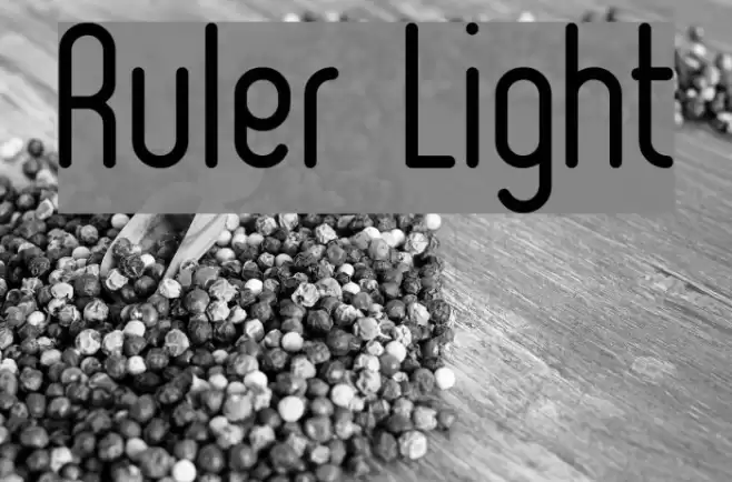 Ruler Light Font examples