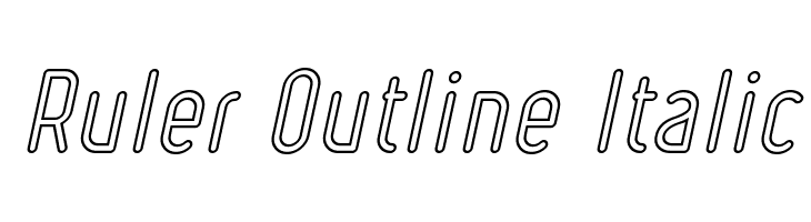 Ruler Outline Italic  Frei Schriftart Herunterladen