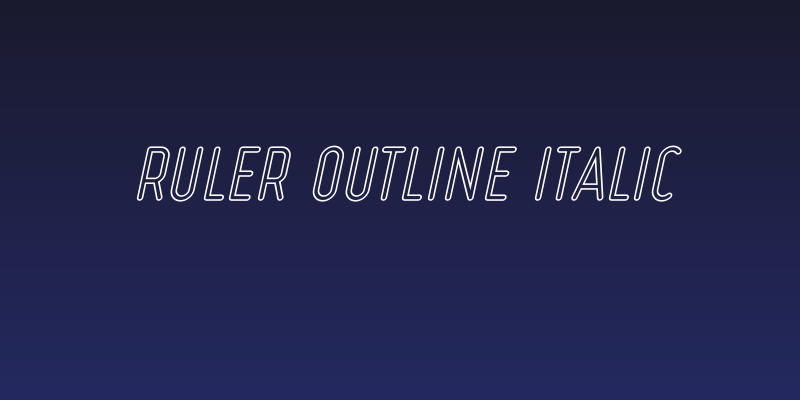 Ruler Outline Italic Social Header