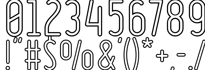 Ruler Outline Font OTHER CHARS