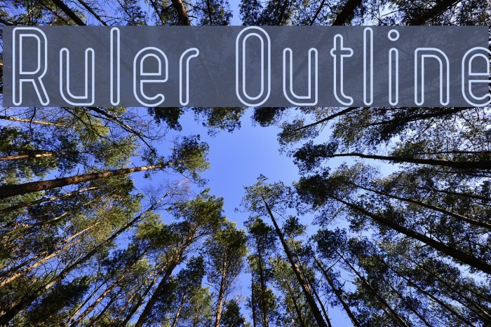 Ruler Outline Font examples