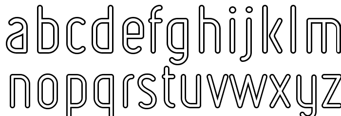 Ruler Outline Font LOWERCASE