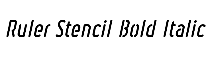 Ruler Stencil Bold Italic  フリーフォントのダウンロード