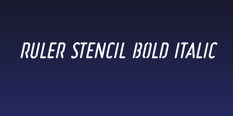 Ruler Stencil Bold Italic Social Header