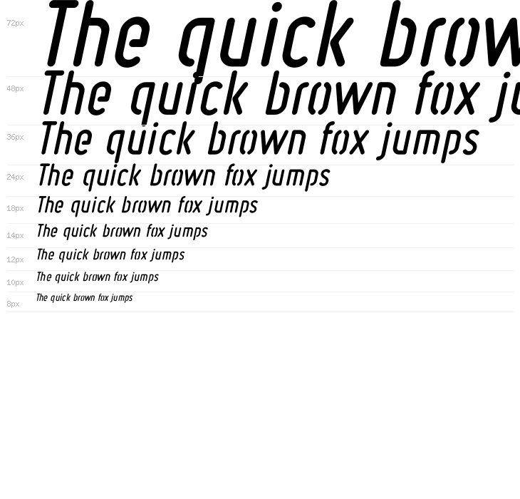 Ruler Stencil Bold Italic Waterfall