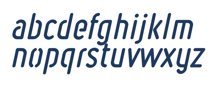 Ruler Stencil Bold Italic Lowercase