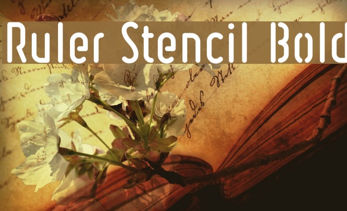 Ruler Stencil Bold Font examples