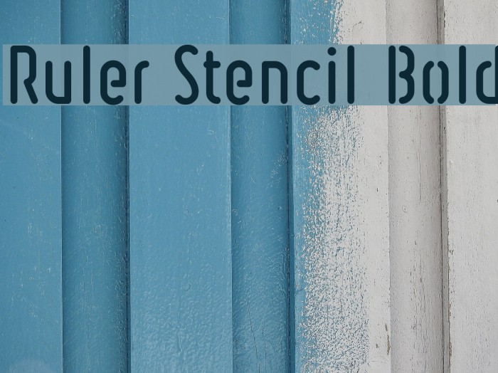 Ruler Stencil Bold Font examples