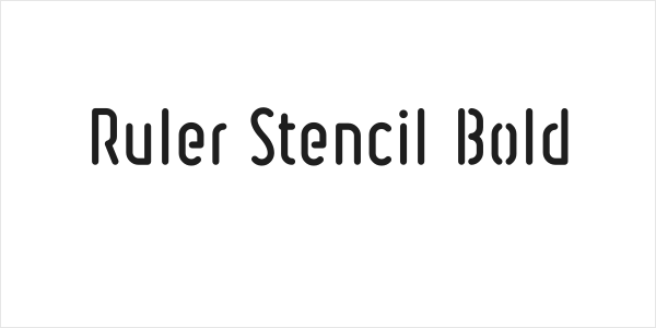 Ruler Stencil Bold Logo