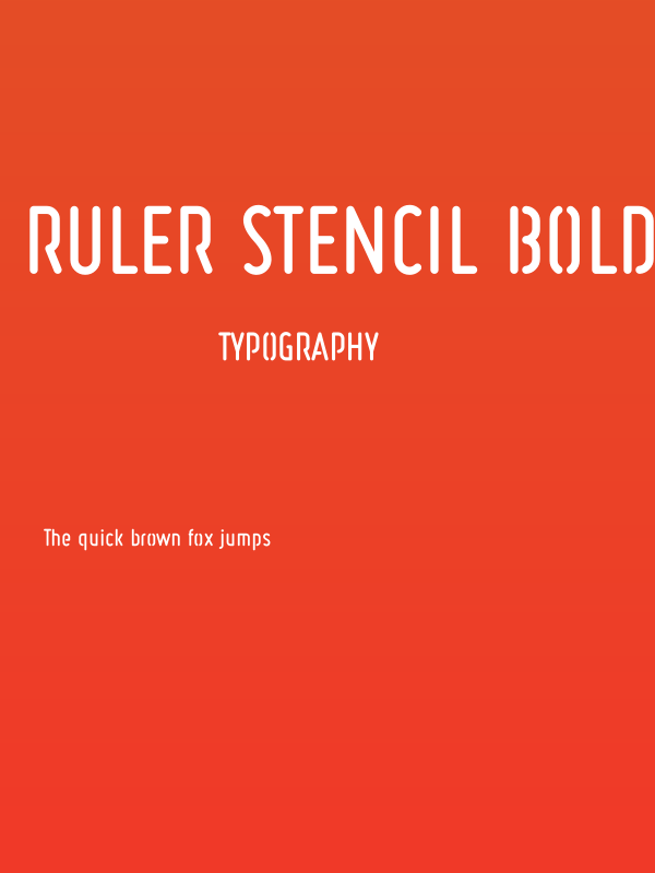 Ruler Stencil Bold Poster