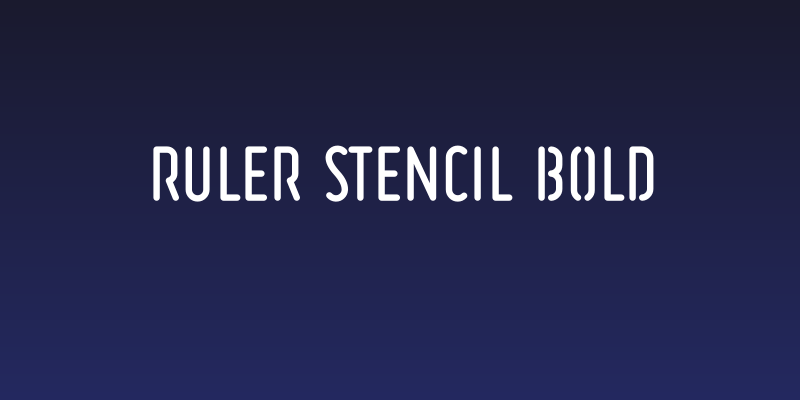 Ruler Stencil Bold Social Header