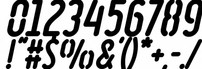 Ruler Stencil Heavy Italic Font OTHER CHARS