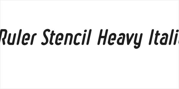 Ruler Stencil Heavy Italic Logo