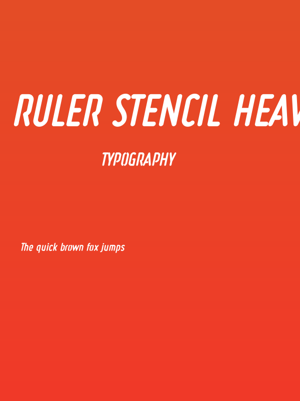 Ruler Stencil Heavy Italic Poster