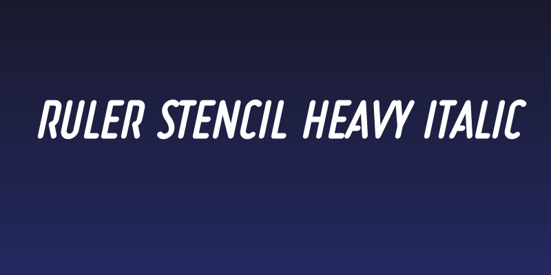 Ruler Stencil Heavy Italic Social Header
