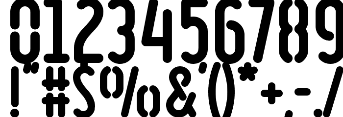 Ruler Stencil Heavy Font OTHER CHARS