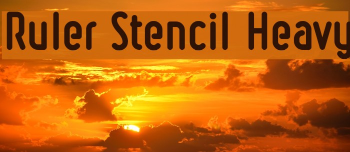 Ruler Stencil Heavy Font examples