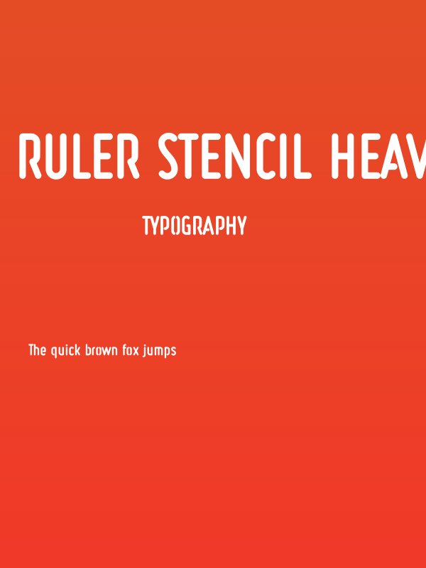 Ruler Stencil Heavy Poster