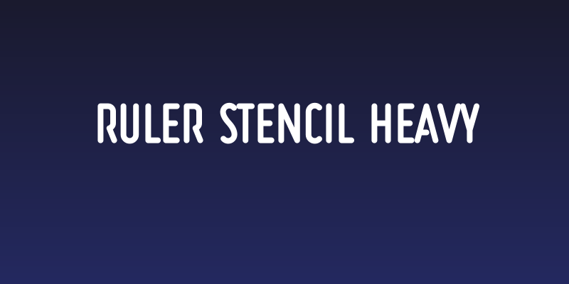 Ruler Stencil Heavy Social Header