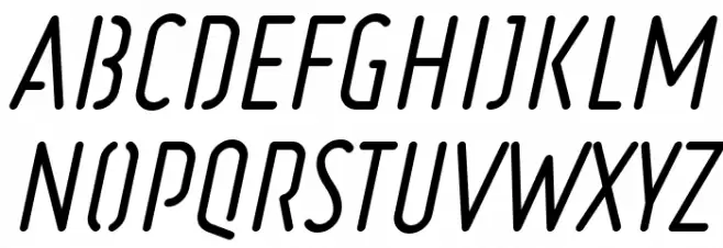 Ruler Stencil Italic Font Litere mari