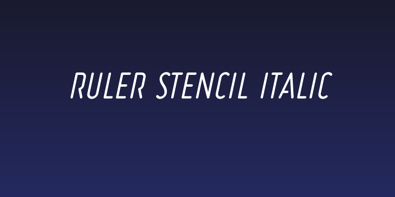 Ruler Stencil Italic Social Header