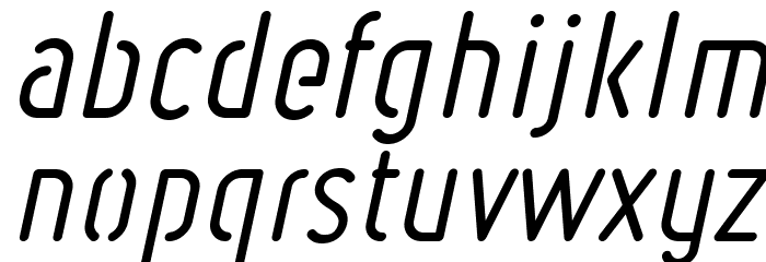 Ruler Stencil Italic Font LOWERCASE