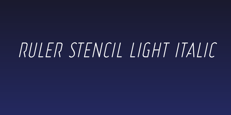 Ruler Stencil Light Italic Social Header
