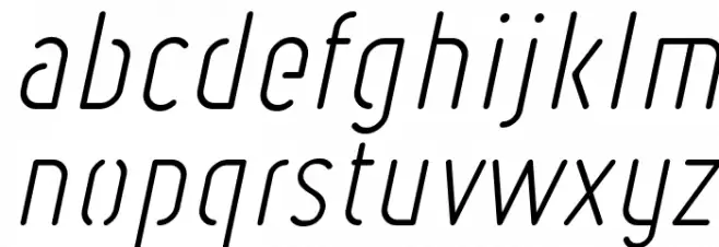 Ruler Stencil Light Italic Polices MINUSCULES
