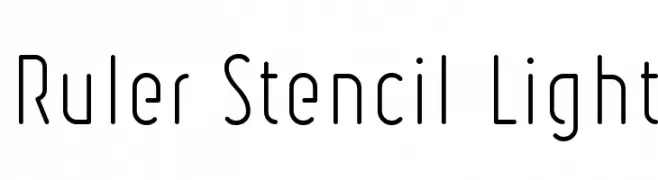 Ruler Stencil Light  Fuentes Gratis Descargar