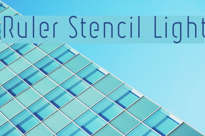 Ruler Stencil Light Font examples